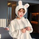 Short Rabbit-ear Coral-fleece Hat