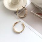 Alloy Hoop Earring 1 Pair - 925 Silver Earring - Gold - One Size