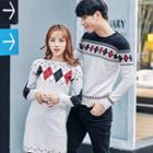 Couple Matching Argyle Sweater / Knit Dress
