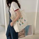 Tulip Embroidered Tote Bag