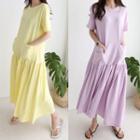 Pocket-detail Long T-shirt Dress
