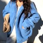 Round-neck Faux-shearling Jacket