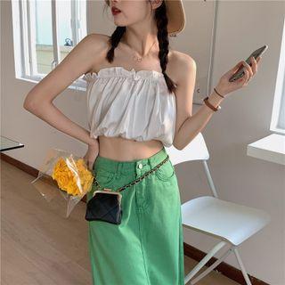 Strapless Top / Midi A-line Skirt