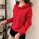 Distressed Knit Hoodie