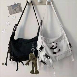 Buckled Canvas Crosbody Bag