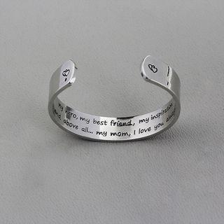 Mom Lettering Open Bangle