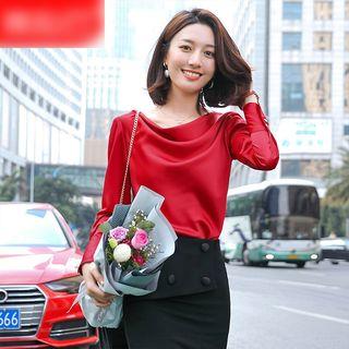 Plain Work Blouse / Pencil Skirt / Set