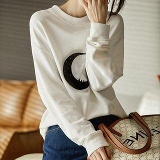 Crescent Print Sweatshirt
