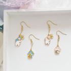 Rabbit & Mushroom Drop Non-matching Earring