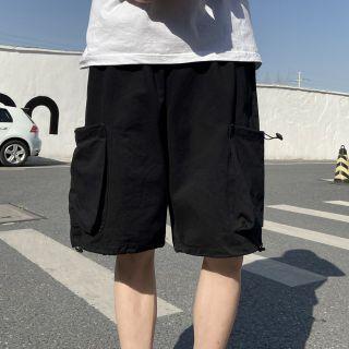 Drawstring-cuff Cargo Shorts