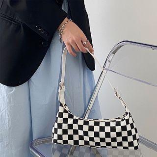 Check Hobo Bag Black & White - One Size
