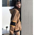 Colour Block Drop-shoulder Hoodie