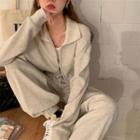 Collared Zip-up Jacket / Sweatpants