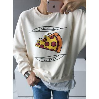 Pizza Printed Pullover