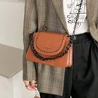 Croc Grain Faux Leather Crossody Bag