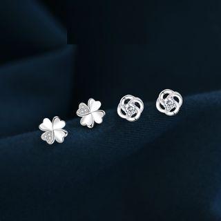 Clover / Flower Sterling Silver Earring