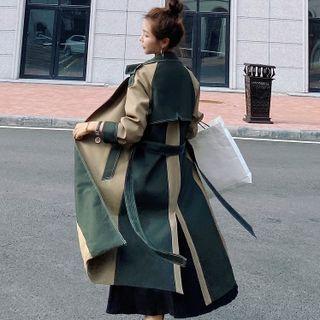 Two Tone Tie-waist Coat