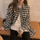 Houndstooth Coat As Shown In Figure - One Size