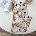 Cat Print Silk Narrow Scarf As Shown In Figure - 150x15cm - J607