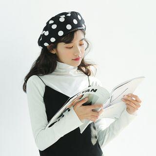 Buttoned Long-sleeve High-neck T-shirt