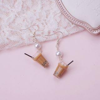 Bubble Milk Tea Drop Earring / Clip-on Earring