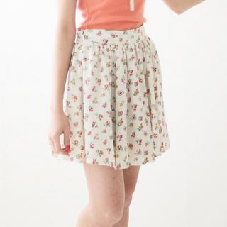 Elastic Waist Floral Skirt