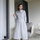 Band-waist Long Anorak Dress