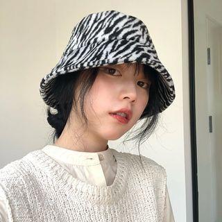 Zebra Print Cloche Hat