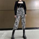 Camisole Top / Shrug Cardigan / Zebra Print Wide-leg Pants