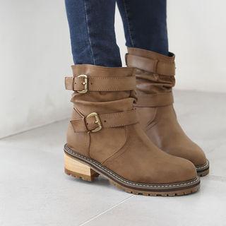 Belted Hiker Short Boots