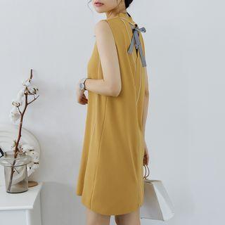 Ribbon-back Sleeveless Knit Dress