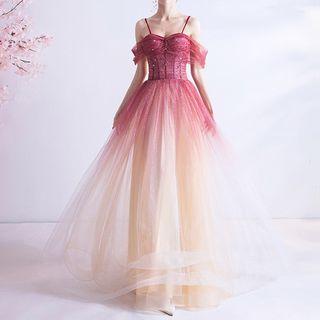 Gradient A-line Evening Gown