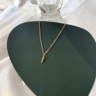Rhinestone Pendant Alloy Necklace Js6080 - Gold - One Size