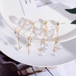 Glass Ball Alloy Star Dangle Earring