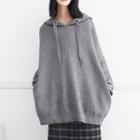 Oversized Hooded Knit Pullover