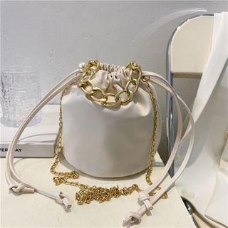 Chained Drawstring Crossbody Bag