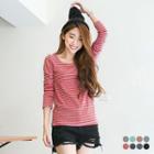 Long-sleeved Stripe Tee