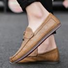 Faux Leather Perforated Moccasins