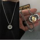 Stainless Steel Daisy Pendant Necklace Silver - One Size