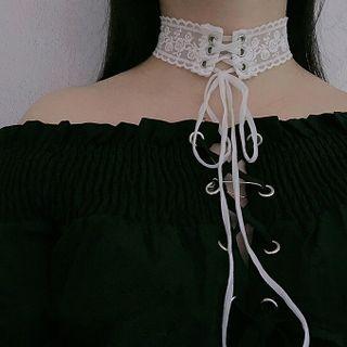Lace Up Lace Choker