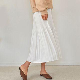 Pleated-panel Maxi Tank Dress