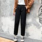 High-waist Straight-fit Cropped Pants