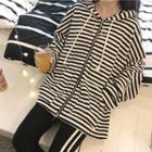 Striped Loose-fit Hooded Jacket