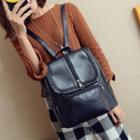 Braid Faux Leather Backpack