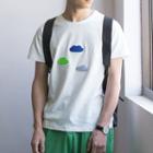 Short-sleeve Cloud Applique T-shirt