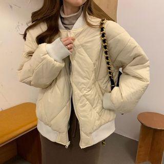 Oversize Plain Plaid Cotton Jacket