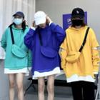 Mock Two-piece Cutout Hoodie / Crossbody Bag
