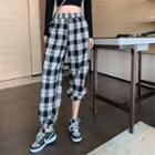 Plaid Jogger Pants As Shown In Figure - One Size