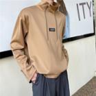 Long-sleeve Stand-collar Half-zip Sweatshirt