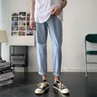 High-waist Ripped Jeans / High-waist Frayed Jeans